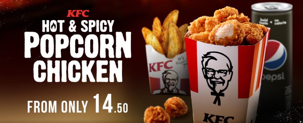 kfc 针对 popcorn chicken 推出了三种套餐