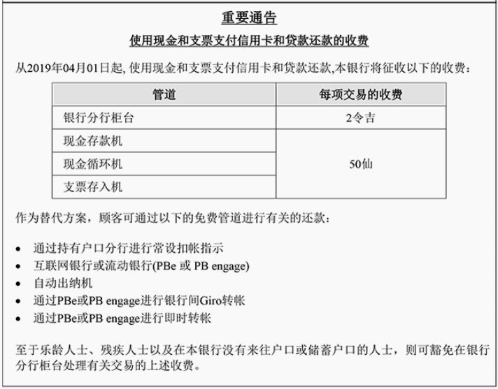 大众银行新条规 增加额外收费 Redchili21